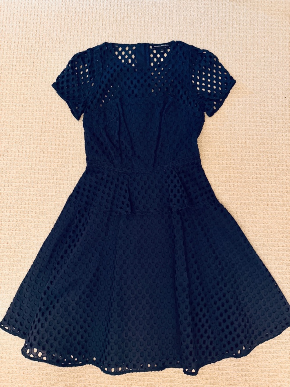 Banana Republic Eyelet Peplum Dress 2